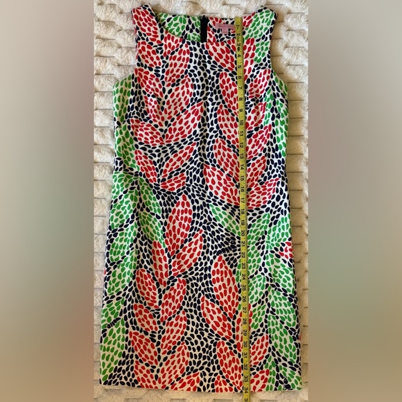 Lilly Pulitzer Red and Green Leaf Mini Dress - Picture 3 of 7